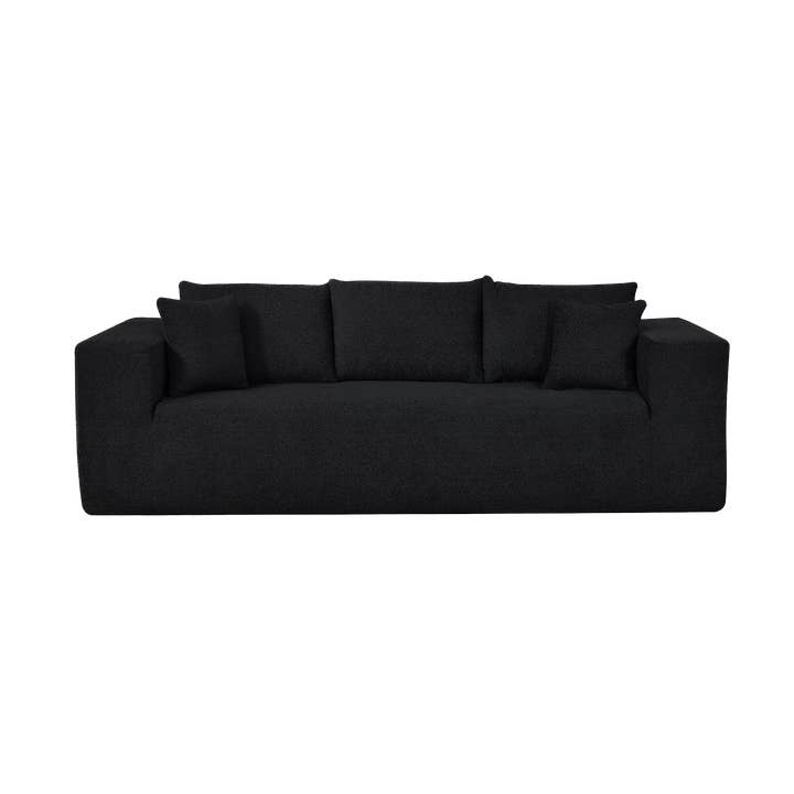Black Compressed Foam Sofa Loveseat for wholesale by LivingTaste Home Inc