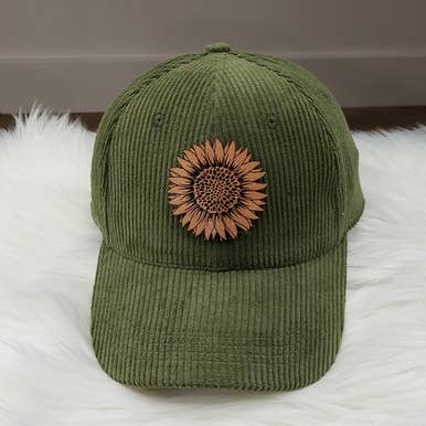Trendy Transfers - Wholesale Patch - Sunflower TAN Leather Patch2