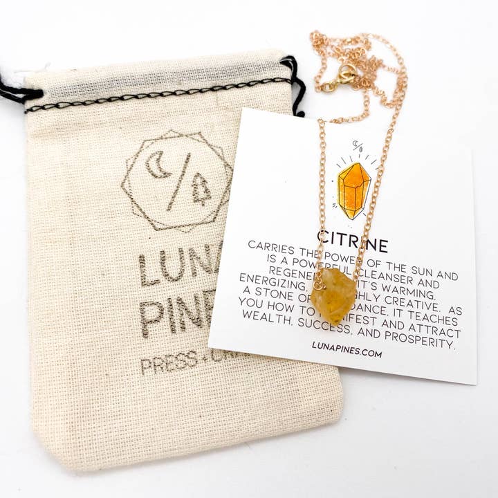 Luna Pines – Colar pingente/pendente por atacado – Colar citrino todos os dias2