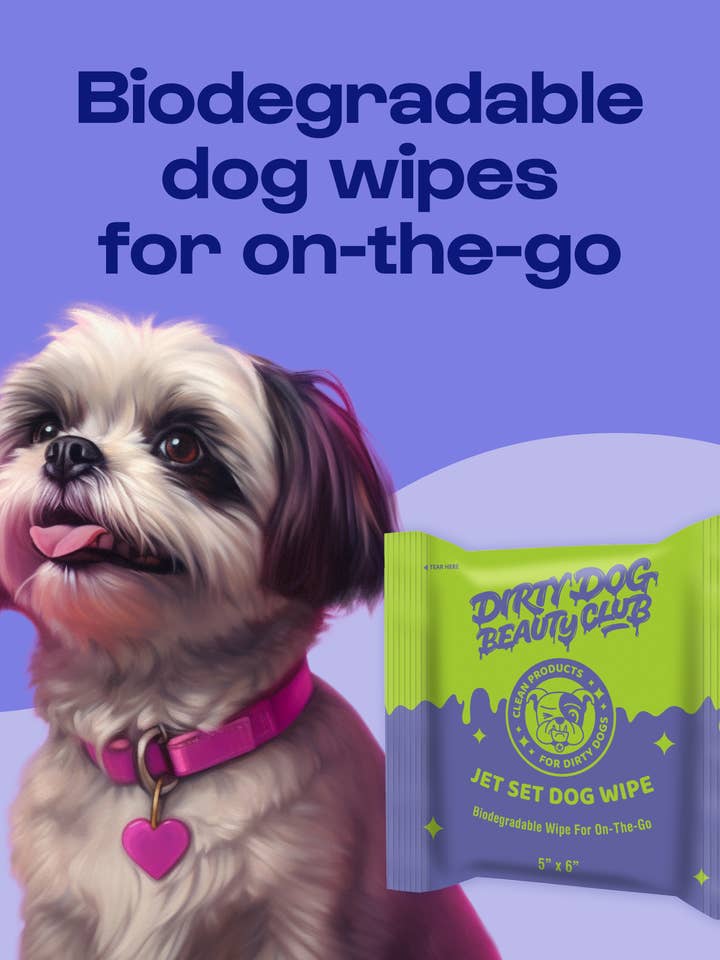JET SET DOG WIPES for wholesale by DIRTY DOG BEAUTY CLUB