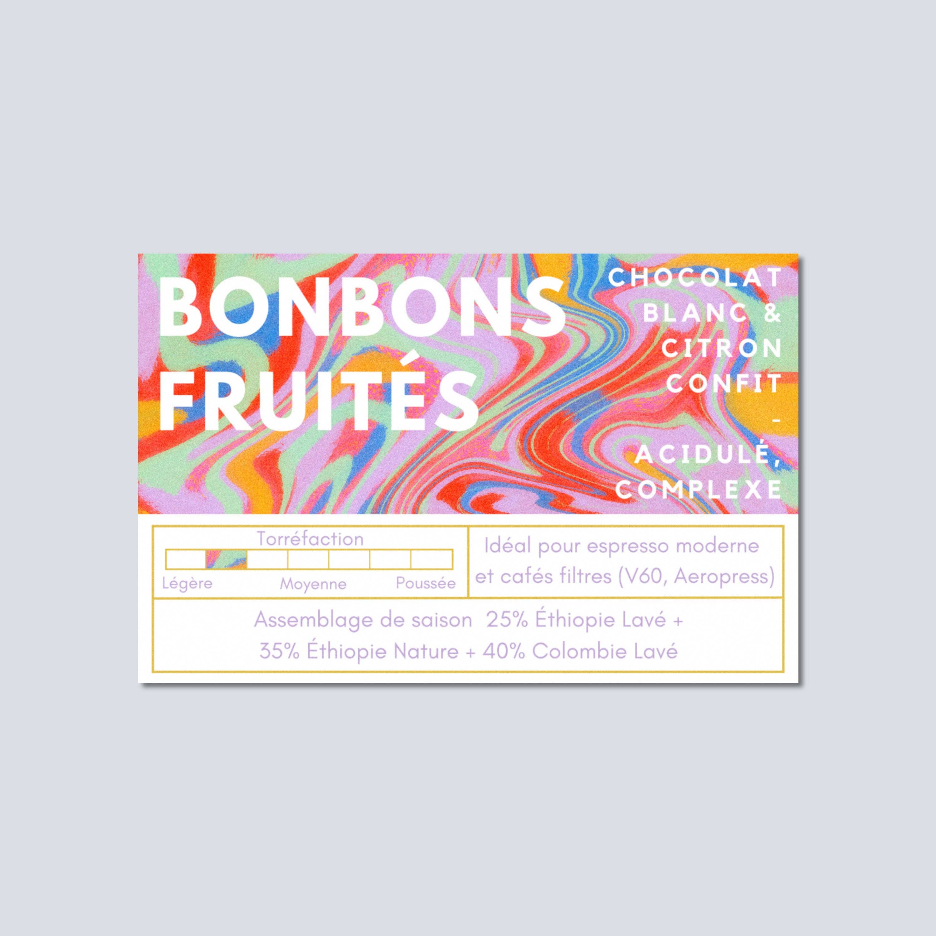 CAFES CIEL - Vente Grains de café - BONBONS FRUITÉS - Assemblage1