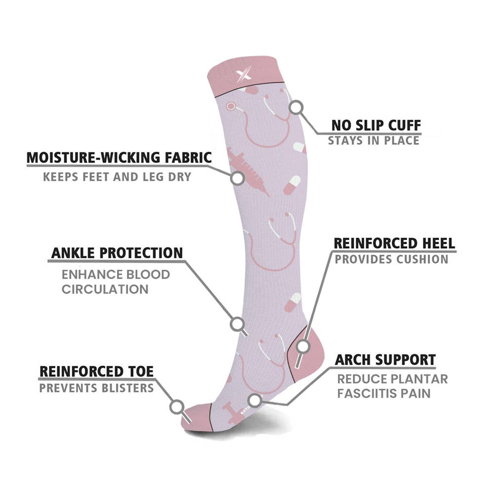 Extreme Fit Wholesale – wholesale Socks – Unisex – NURSE ON DUTY COMPRESSION SOCKS2