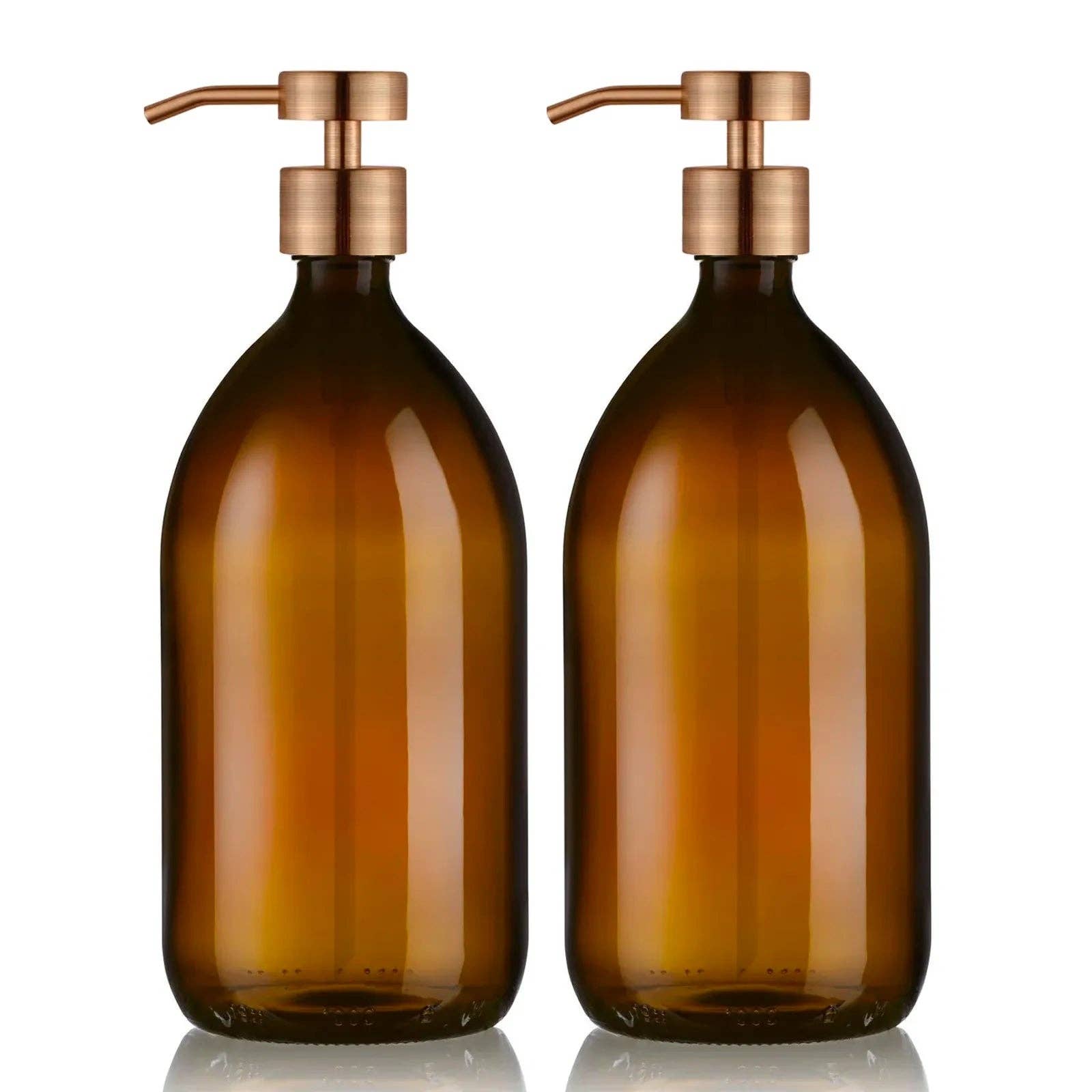 Little Pots - Wholesale Soap Dispenser - Amber glass soap dispenser duo – Stainless steel pump8