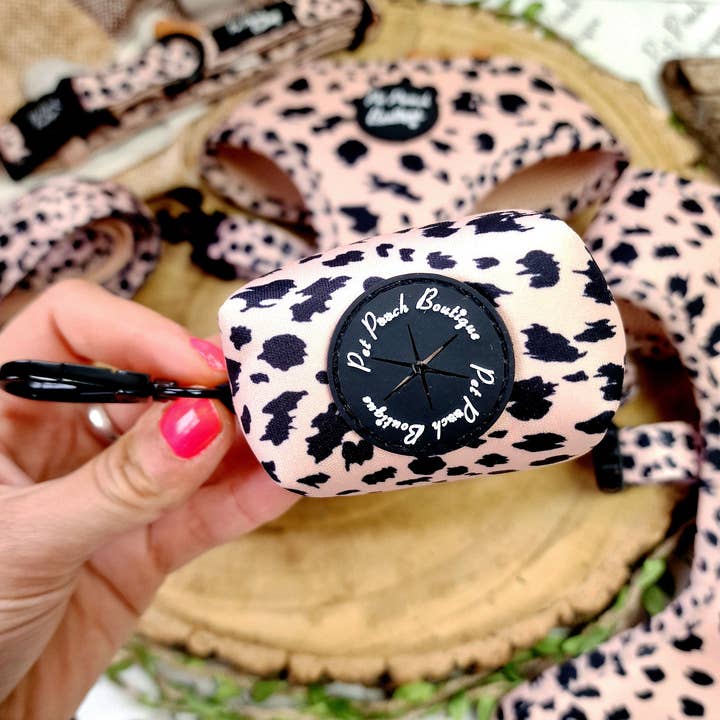 Polka Pup Noir Dog Poo Bag Holder (Polka) for wholesale by Pet Pooch Boutique