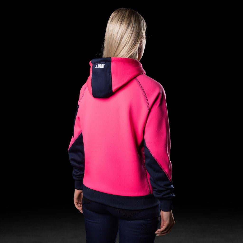 BAD WORKWEAR - Wholesale Hoodie - Women's - BAD WOMENS WATERPROOF RAIN-DEFEND™ HI-VIS FLEECE HOODIE11
