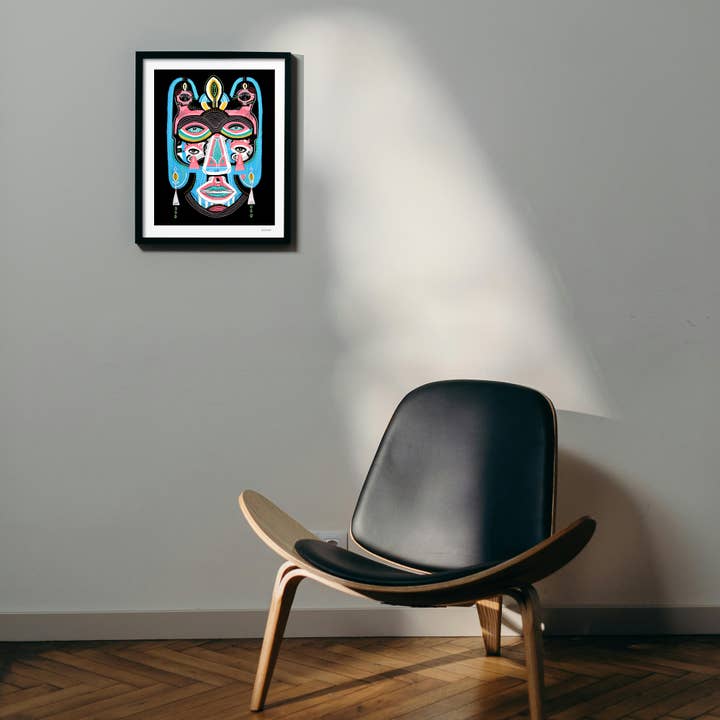 Keemo Gallery - Wholesale Art Print - Unique Modern Design Wall Art Decor Print Tribal Black 6