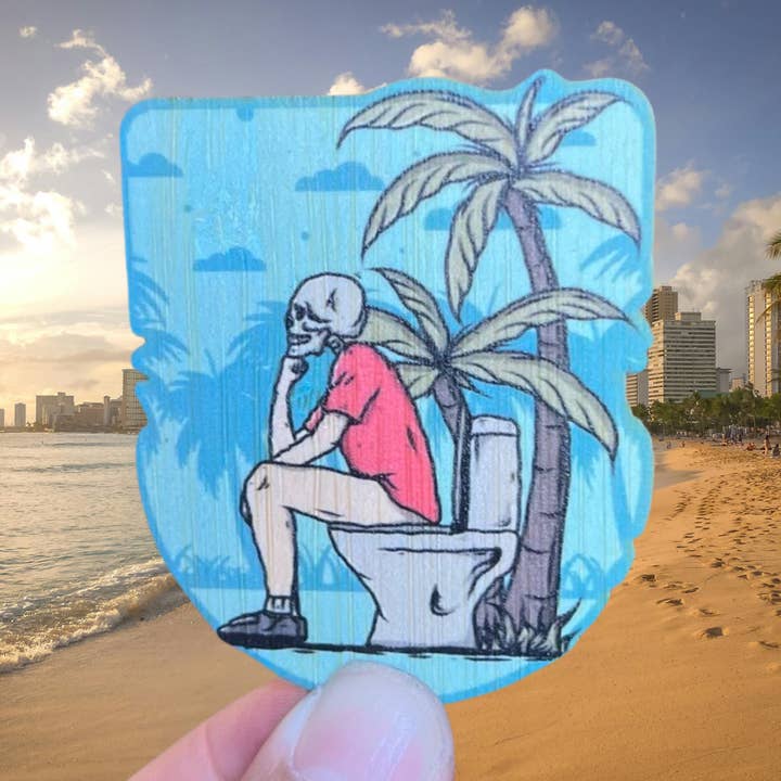 Skeleton Thinker for wholesale by Bamboo Wood Stickers