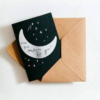 Carte de tasse à café recyclé Over the Moon for You pour la vente par Hunter Paper Co.