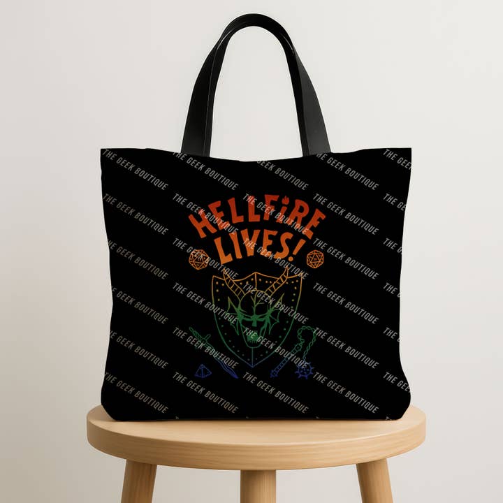 Rainbow Simple Devil Lives TV Show Inspired Zipper Tote Bag for wholesale by The Geek Boutique