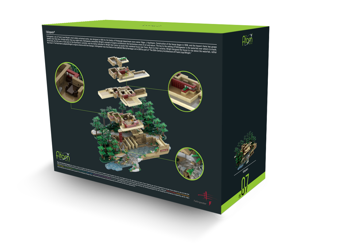 The Atom Brick - Wholesale Building Set - Kids - The Atom Brick Fallingwater® Building Set3