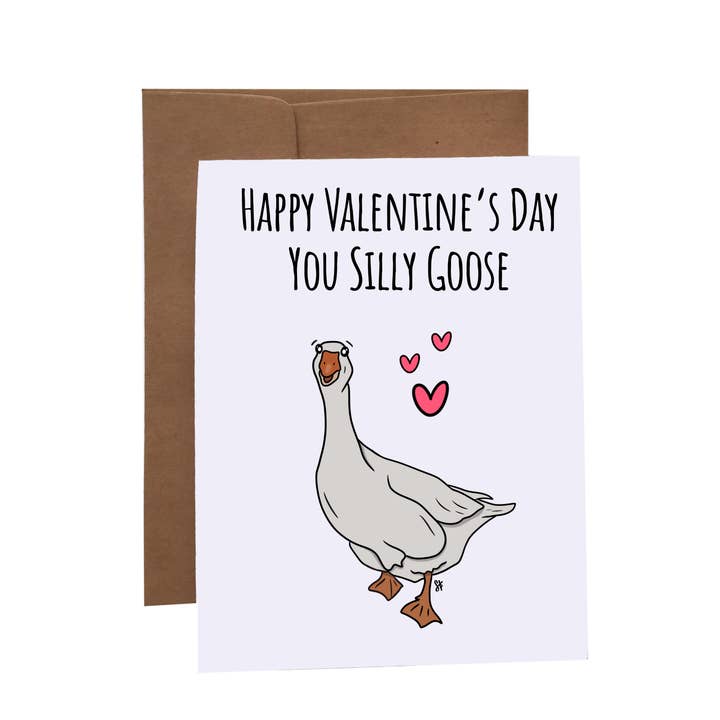 Glædelig Valentinsdag, dumme gås | Goose lykønskningskort for engroshandel hos SKP ink