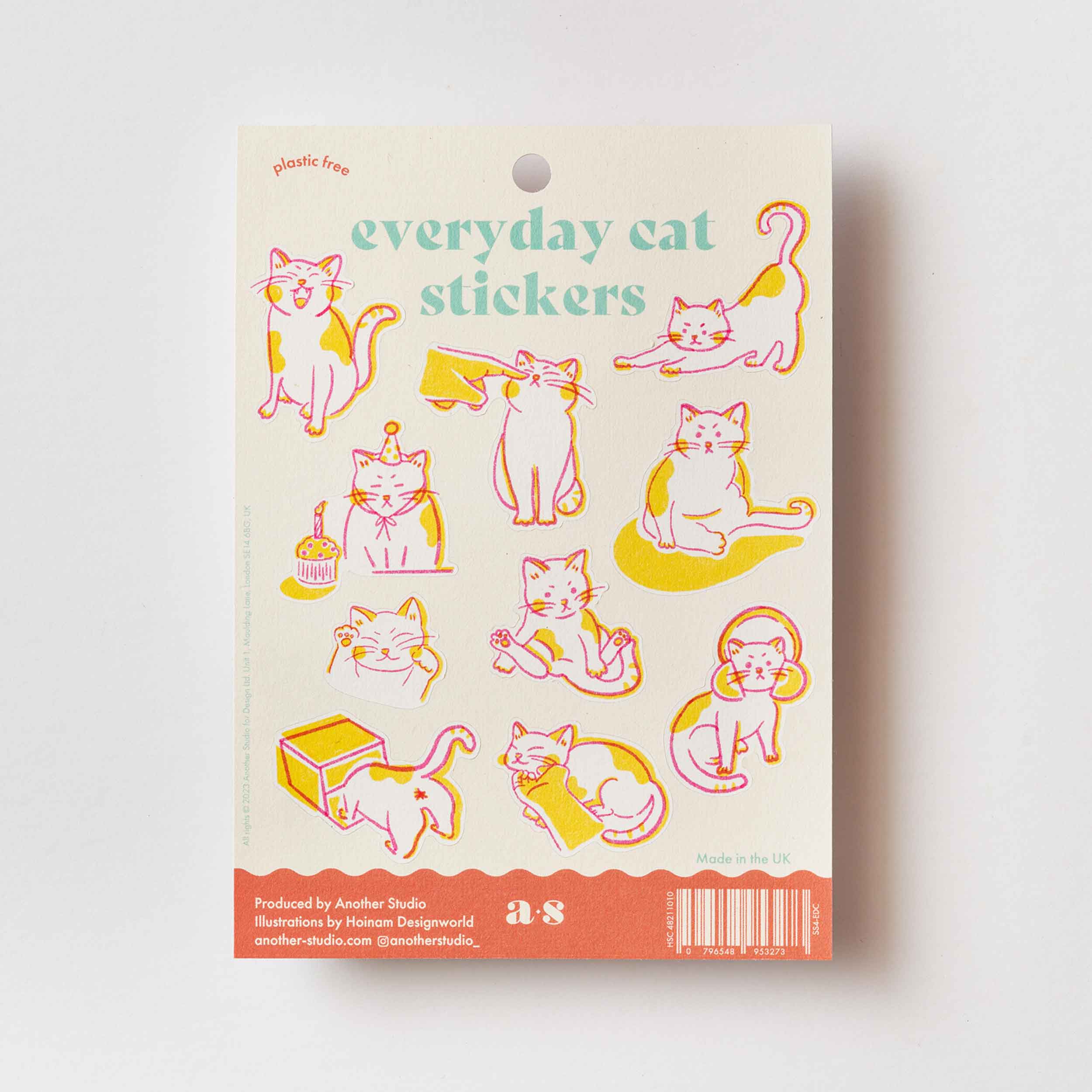 Another Studio UK – wholesale Sticker – Everyday Cat Sticker Sheet, Paper0