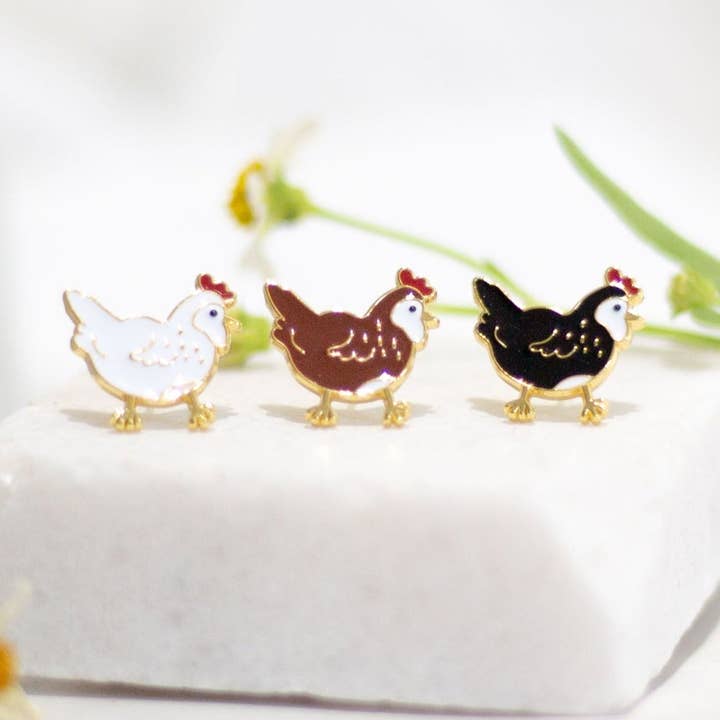 Miss Modi - Wholesale Jewelry Set - Farm Chicken Enamel Earrings/ Bracelet/ Necklace0