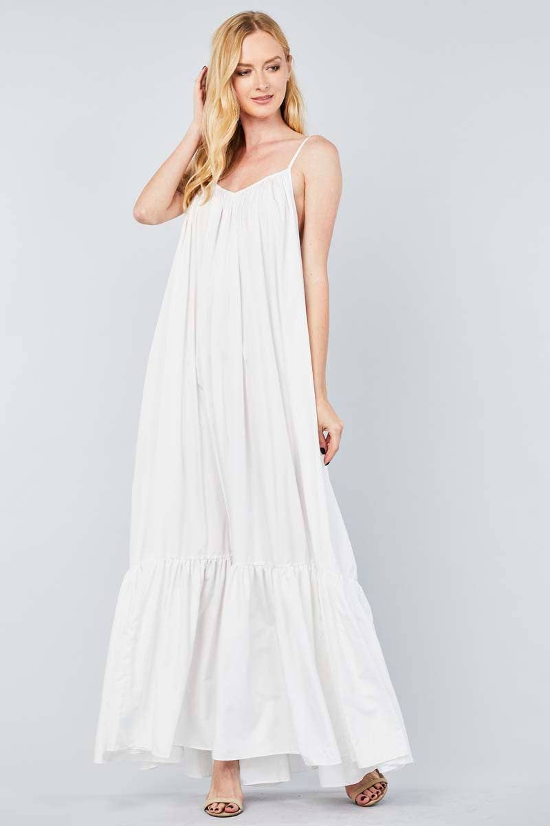 TOV - Vente Robe – femme - [OP4178] Robe à bretelles spaghetti avec dos bas28