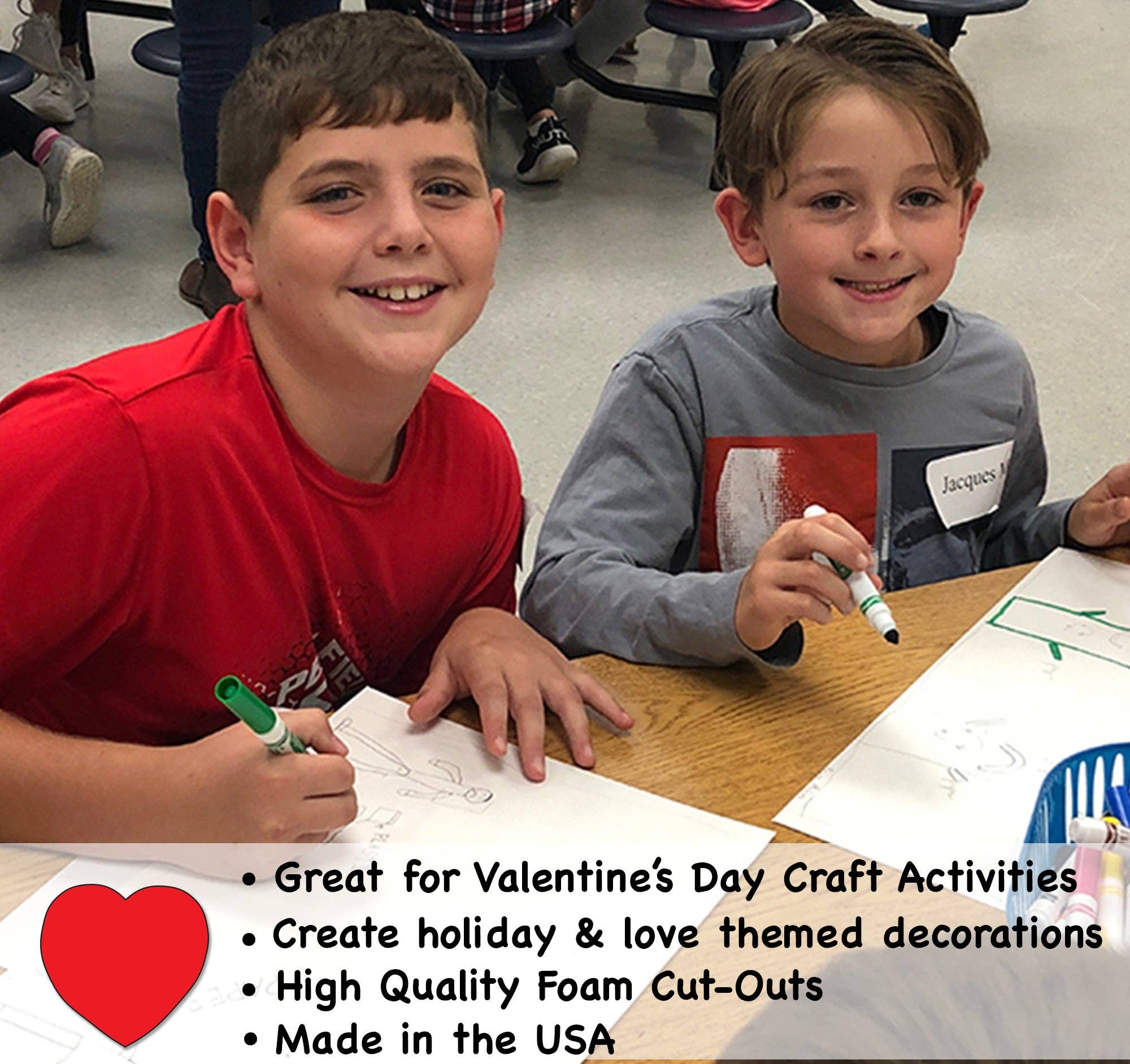 Creative Shapes Etc. - Venta al por mayor Recortables - Recortes grandes de espuma creativa tricolor - Corazón7