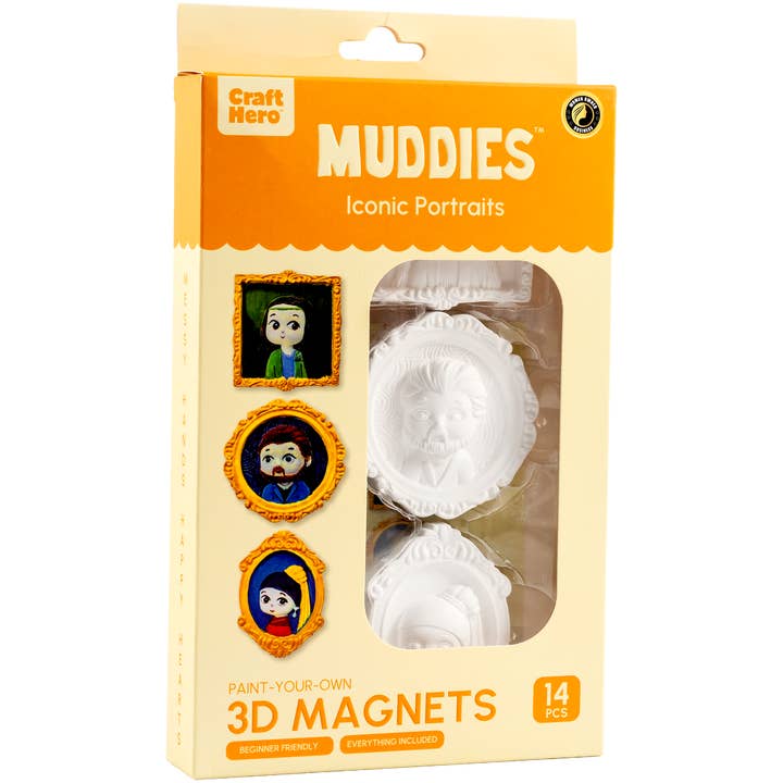 Muddies™ 3D Magnet Painting Kit — Iconic Portraits for wholesale by House of Party