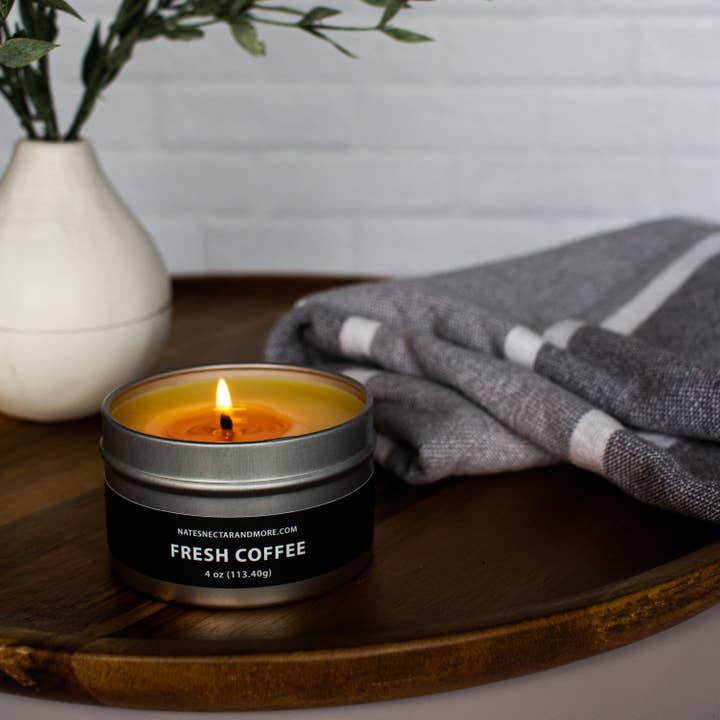 Nate's Nectar - Wholesale Travel Candles - Fresh Coffee Beeswax Candle3