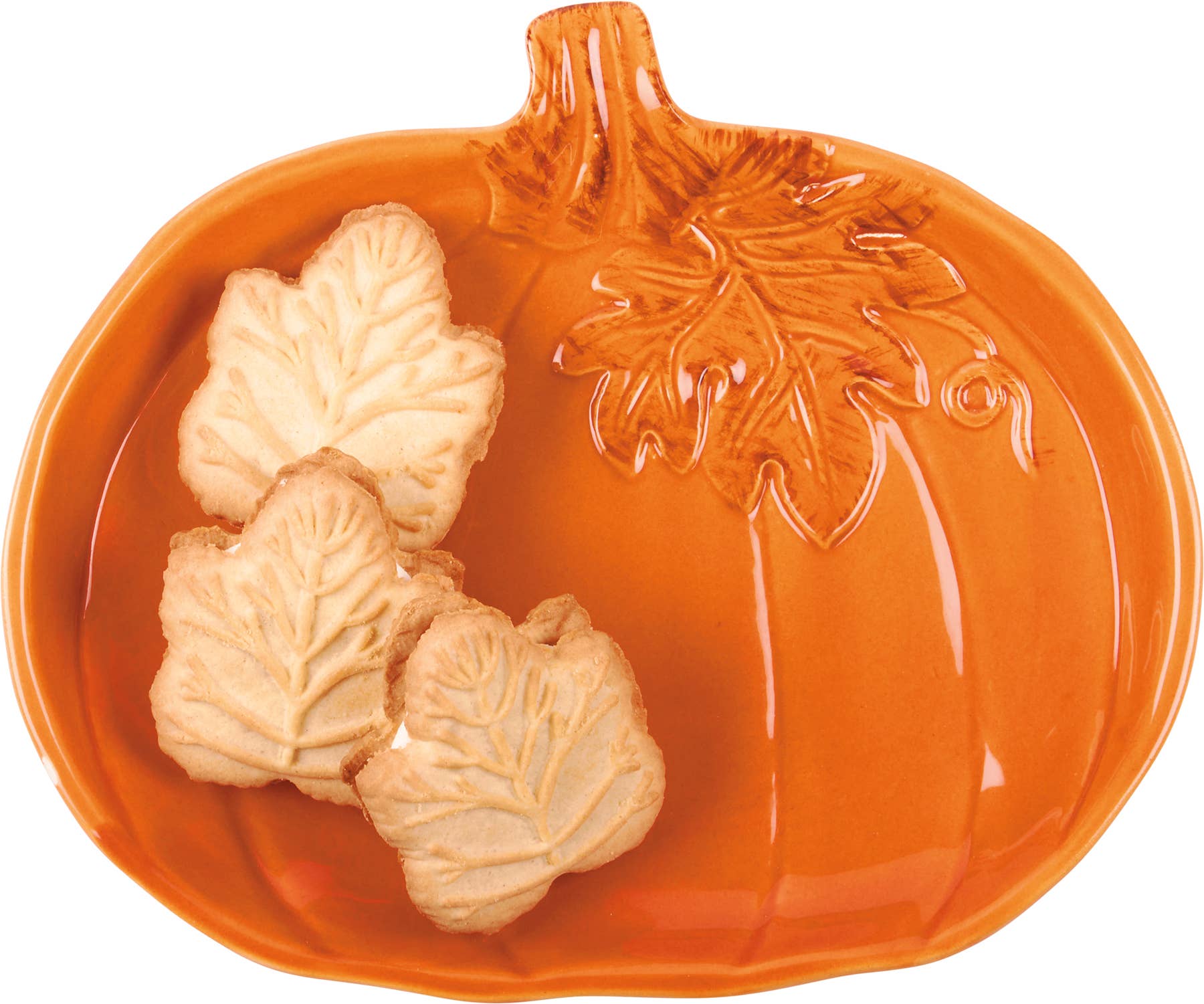 Primitives by Kathy - Wholesale Decorative Plate/Dish/Bowl - Small Orange Pumpkin Plate2