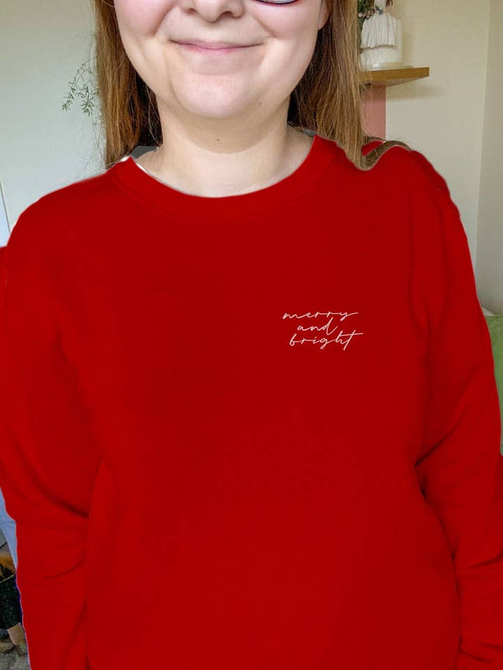 Merry and Bright Organic Sweatshirt for wholesale by Wilderness Grace