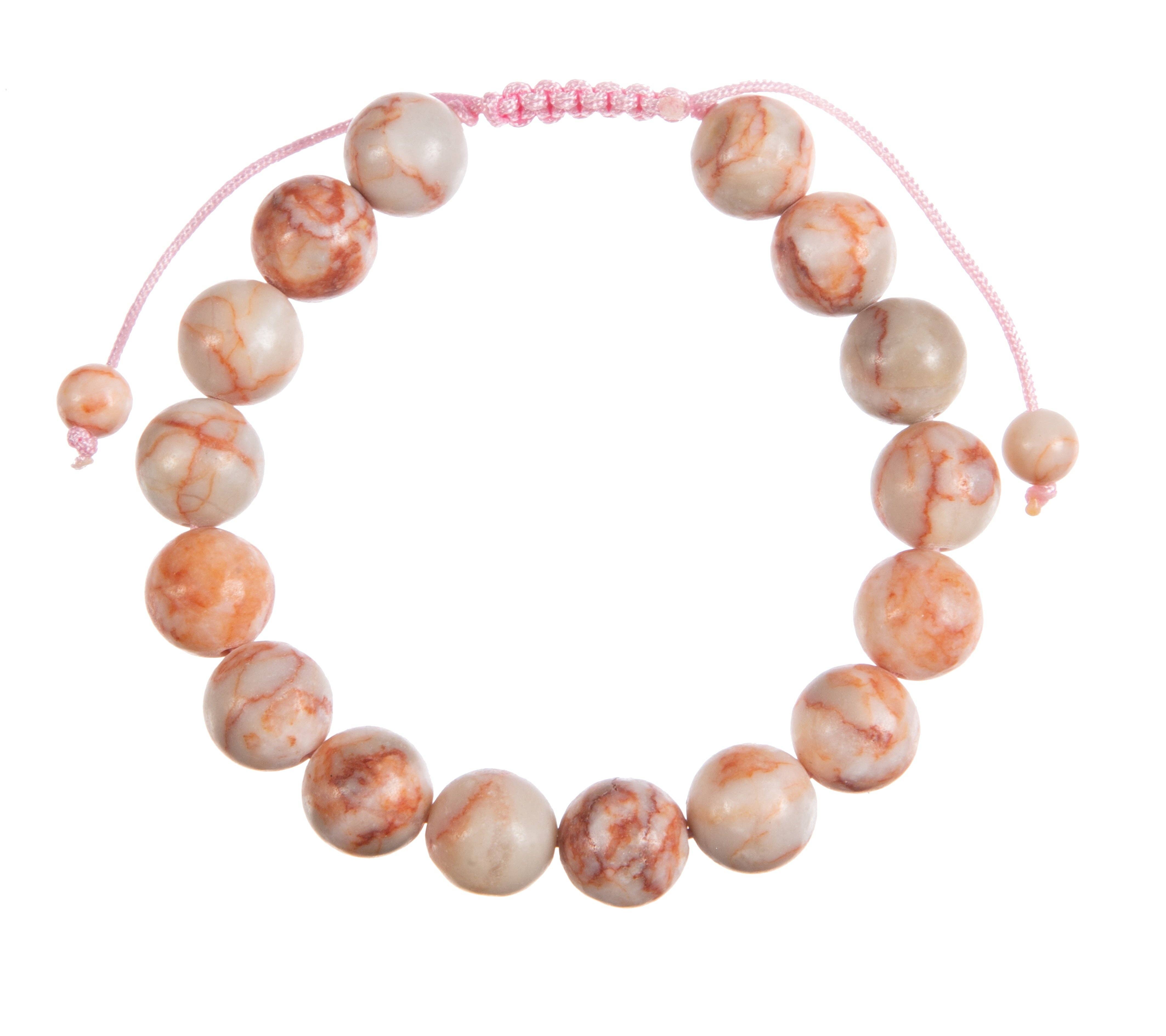 Ole - Wholesale Beaded Bracelet - Red Network Stone Braided Bracelet B4156-10MM0