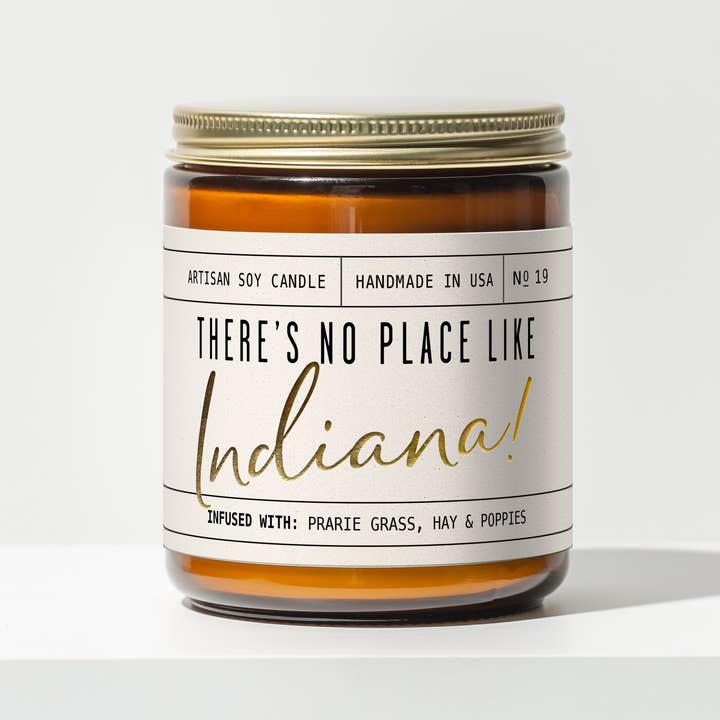 Soy and Sass – wholesale Burkljus – ”Det finns ingen plats som Indiana” sojavaxljus - statliga gåvor0