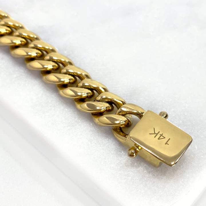Luxus Accessories - Wholesale Link & Chain Necklace - 14k Gold Filled 10mm Cuban Link Chain0