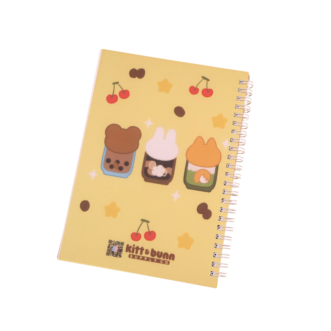 Kitt & Bunn Supply Co. - Wholesale Notebook - Cafe Animals Dot Grid Spiral Notebook Journal2