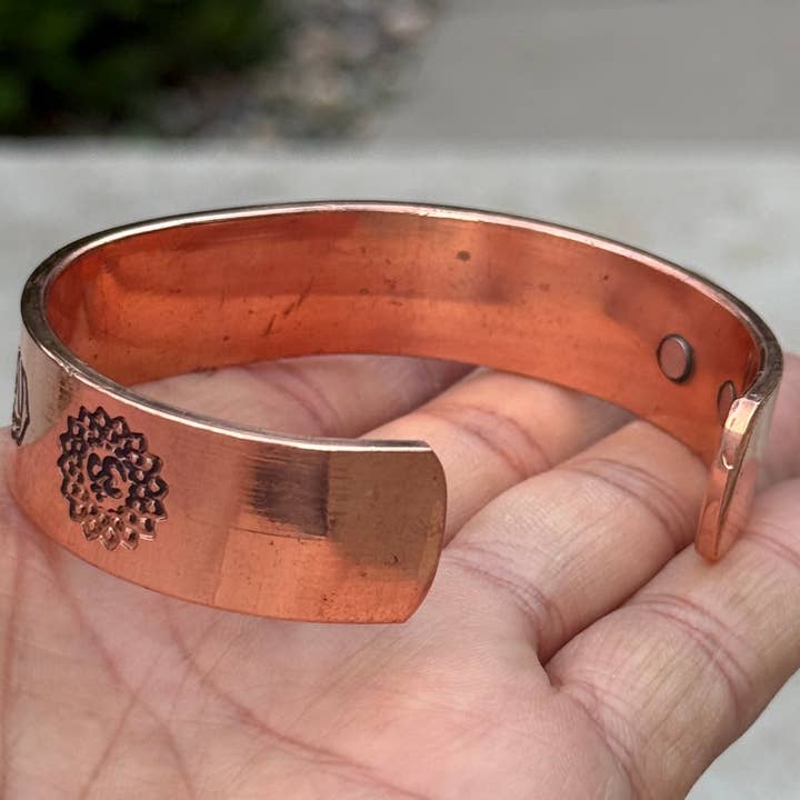 Lungta Imports - Wholesale Cuff Bracelet - Solid Copper Magnetic Therapeutic Bracelet – Adjustable 5