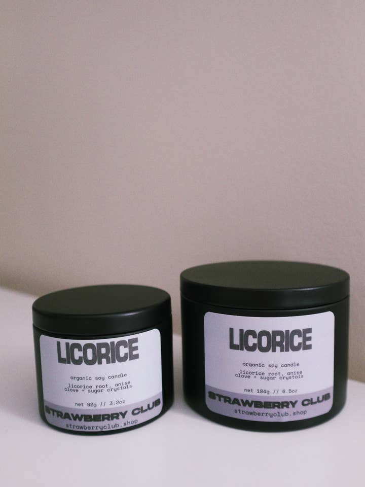 Licorice Soy Candle for wholesale by Strawberry Club