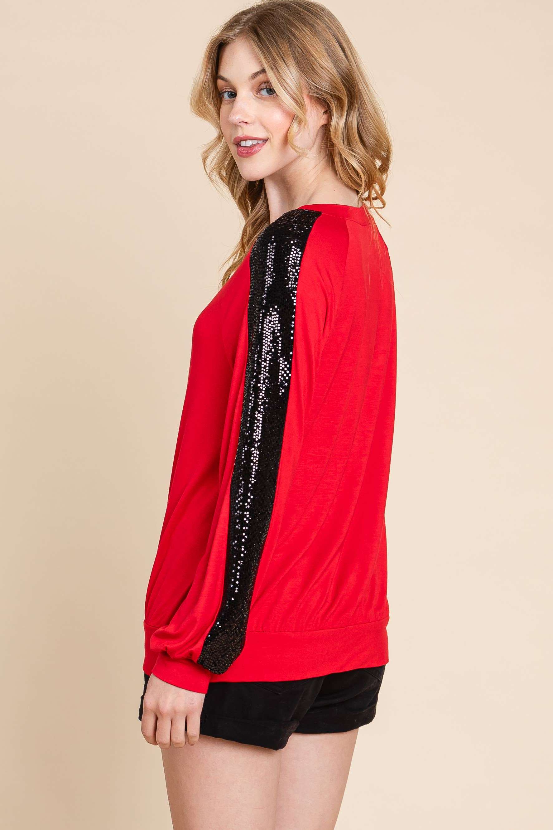 Emerald Collection - Vente Chemisier – femme - Haut de mode ETK-9319-PL grande taille avec sequi métallisé scintillant16