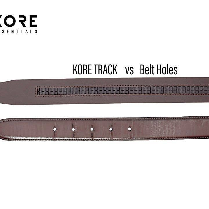 Kore Essentials – wholesale Bälte - Herr – Titan titan spänne & svart full korn läder bälte1