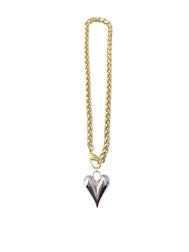 Turner Gold Chain Happy Heart Necklace for wholesale by Gemelli