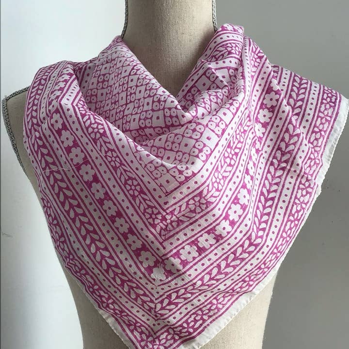 natural habitat - Wholesale Scarf - Women's - Scarf 22" Sq. Nona Plum