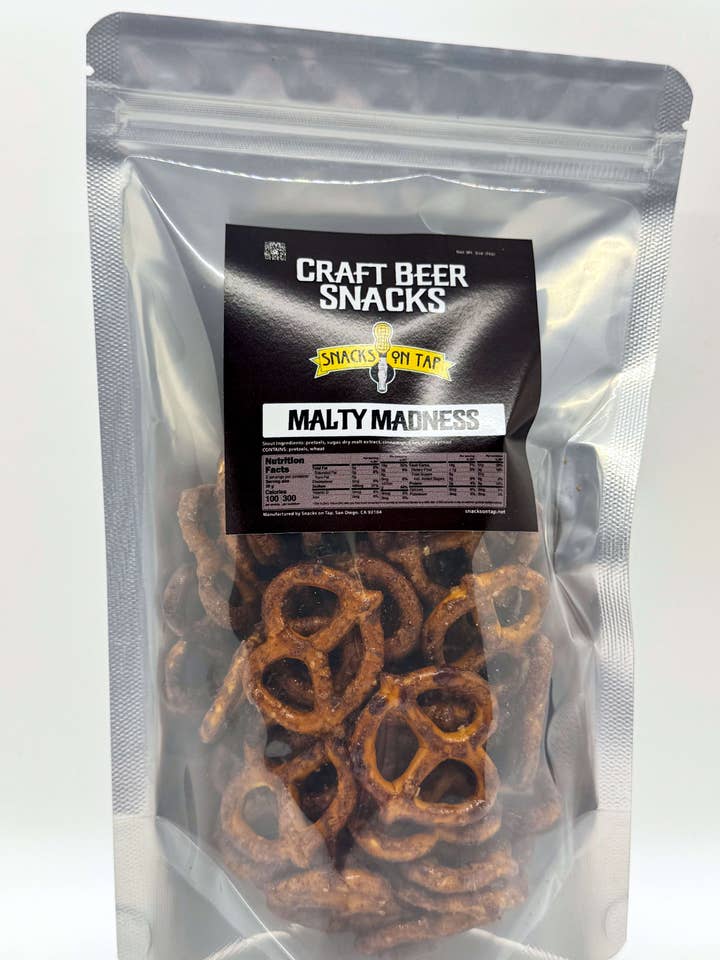 Bretzel Folie Maltée pour la vente par Snacks On Tap