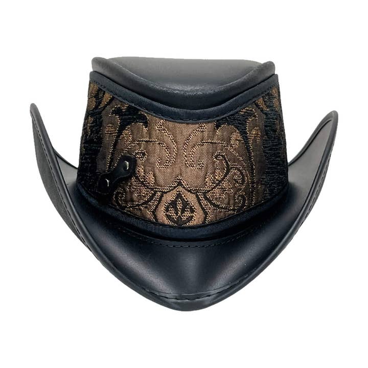 American Hat Makers - Wholesale Fedora - Unisex - Leather Festival Hat - Style Reversible Ren24