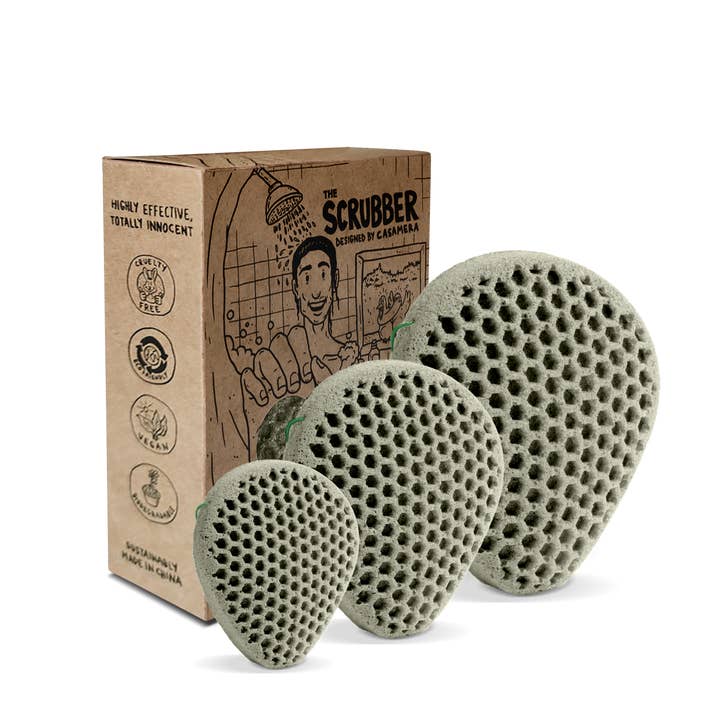 Natural Exfoliating Body and Face Scrubbers Set I Matcha for wholesale by Casamera