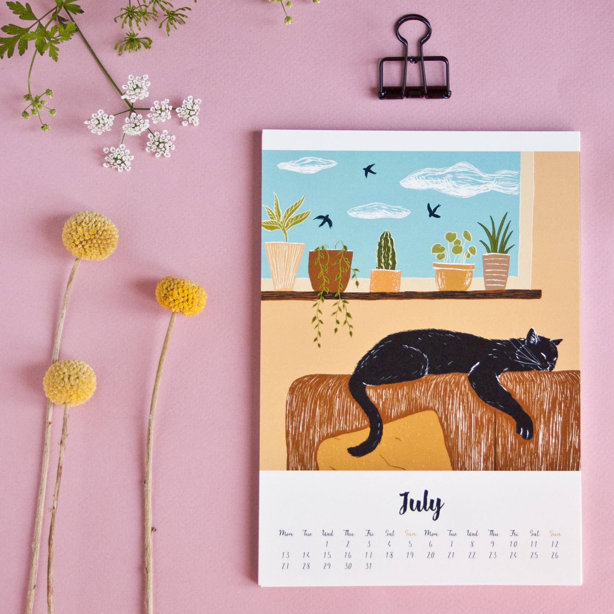 Katja Rub – Calendário por atacado – Calendário de Gatos 2026 no formato A5 (Calendário em inglês)2