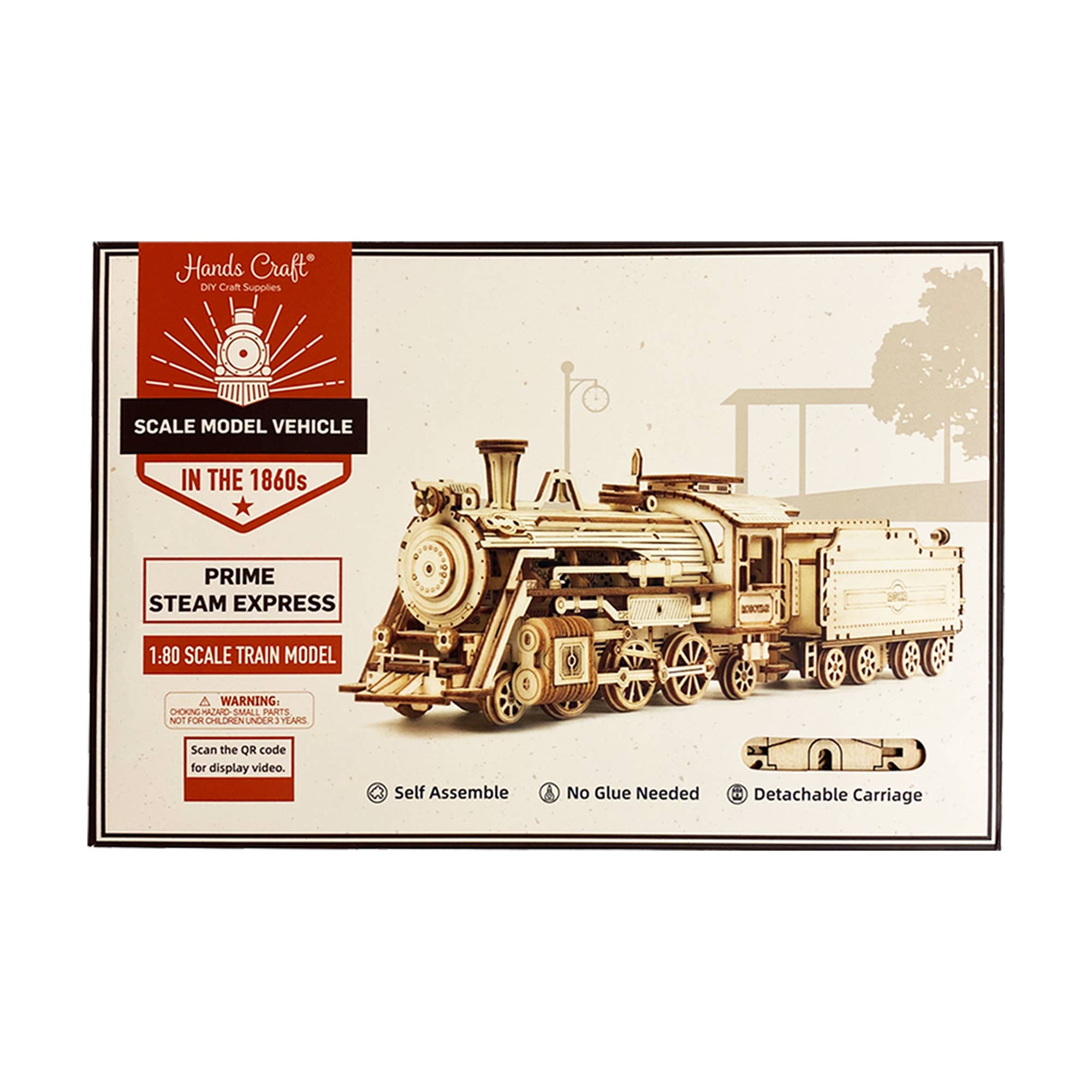 Hands Craft - Wholesale Puzzle - Kids - 3D Laser Cut Wooden Puzzle: Steam Express7