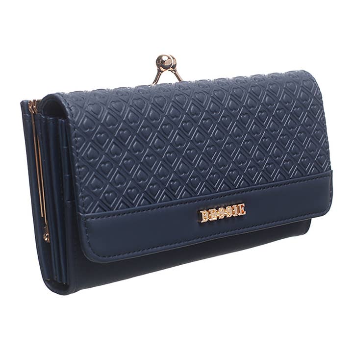 Bessie London – wholesale Wallet – Women's – TEXTURED CLASP LADY WALLET PURSE7