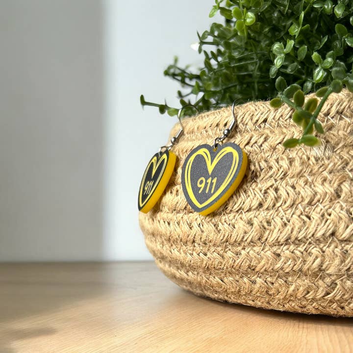 The Thankful Creations LLC - Wholesale Dangle Earrings - 911 Dispatcher First Responder Earrings3