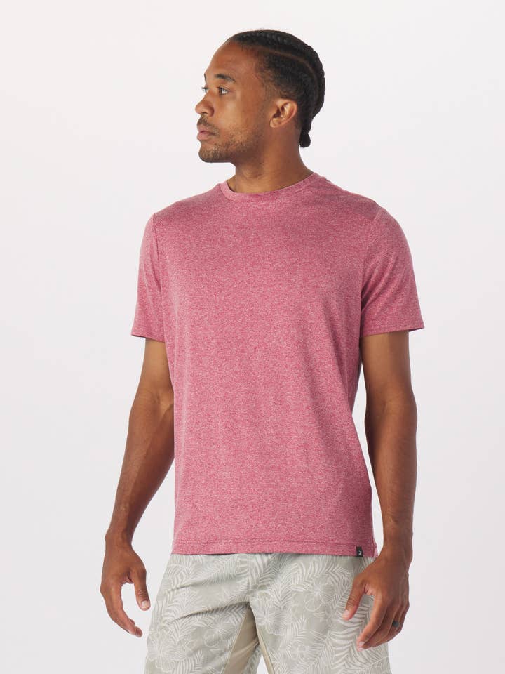 Salton Short Sleeve: Cardinal Heather for wholesale by Glyder