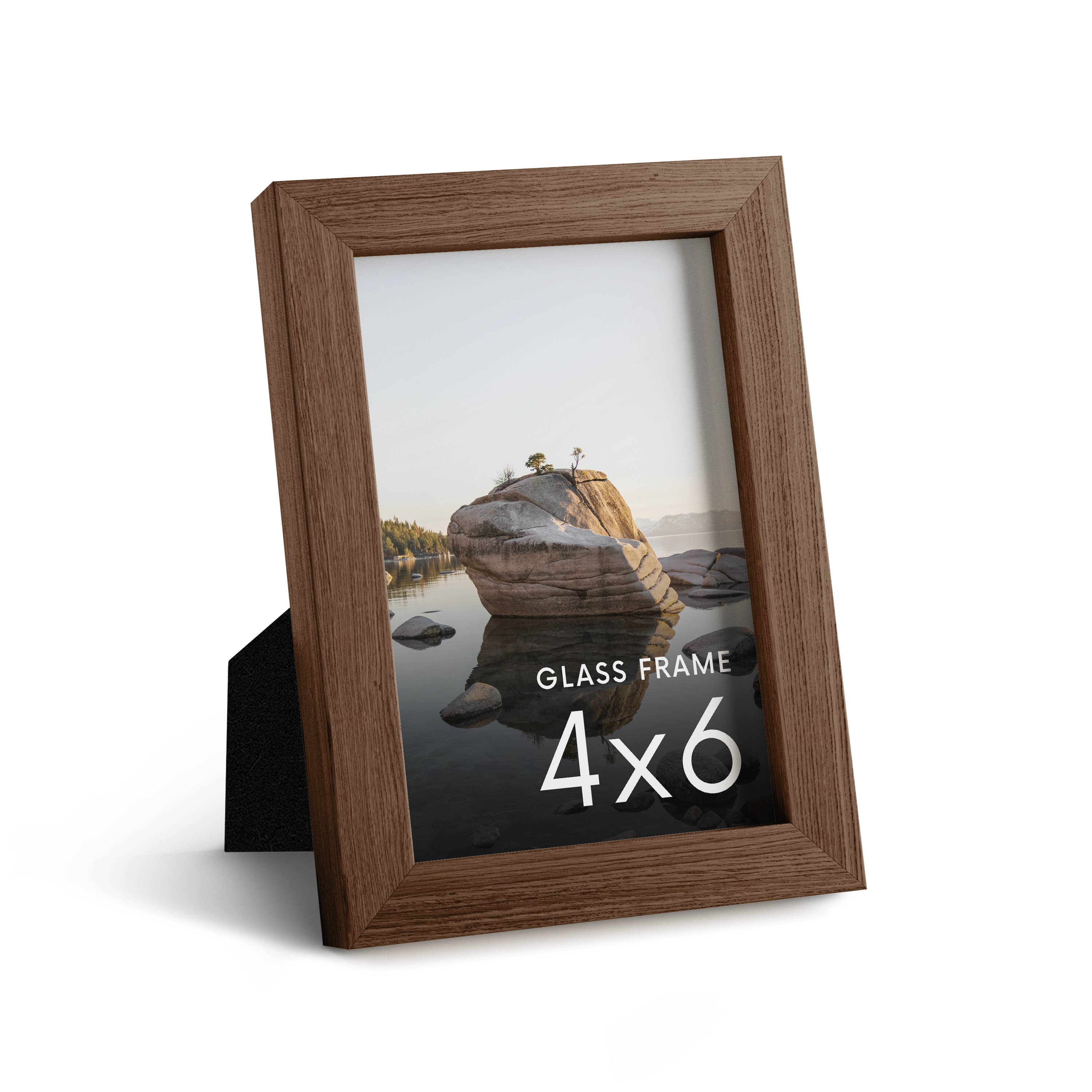 Haus and Hues - Wholesale Picture Frame - Walnut Oak Frame with Glass0