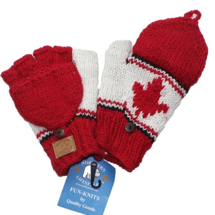 Northern Lifestyles Canada - Venta al por mayor Guantes - Unisex - Guantes de cazador 100% lana para hombre y mujer. 100% lana con forro polar. Hecho a mano.