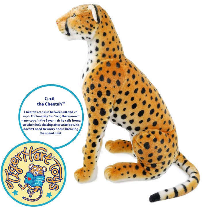 VIAHART Toy Co. - Wholesale Stuffed/Plush Toy - Kids & Baby - Cecil The Cheetah | 26 Inch Stuffed Animal Plush