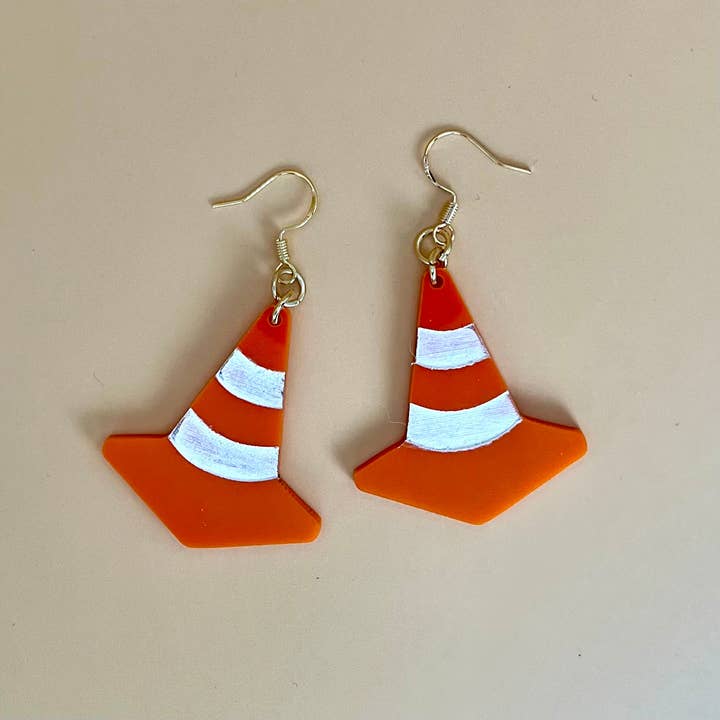 The Spooky Haus - Wholesale Dangle Earrings - Traffic Cone Earrings4
