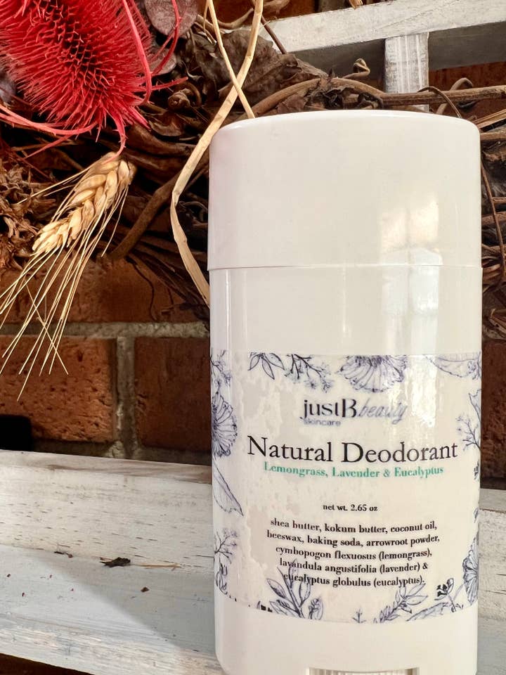 Natural Deodorant- lemongrass, lavender & eucalyptus for wholesale by justbbeautyskin