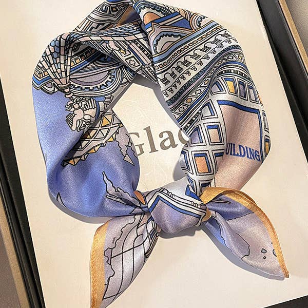 Letter Print Printed Square Scarf for wholesale by UZ Wholesale Store