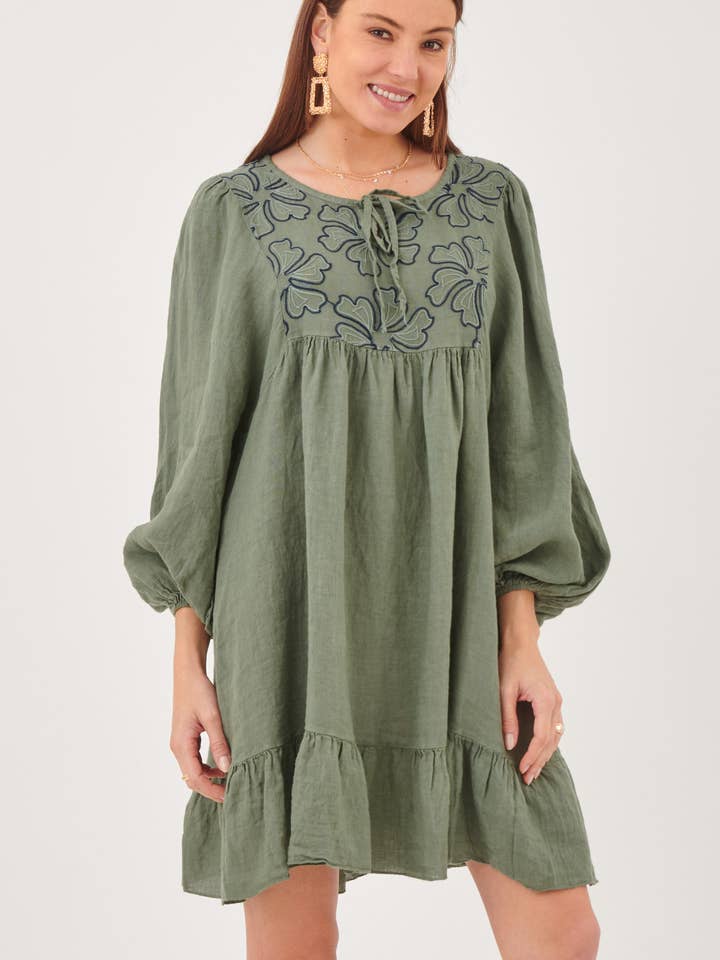 Linen dress LEL-R11459 for wholesale by ORNELLA PARIS