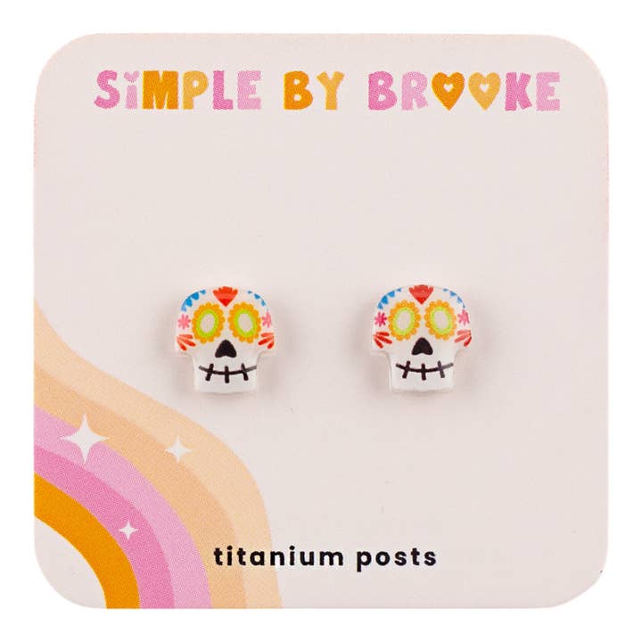 Sugar Skull Earrings - Day of the Dead - Los Muertos for wholesale by SimplebyBrooke