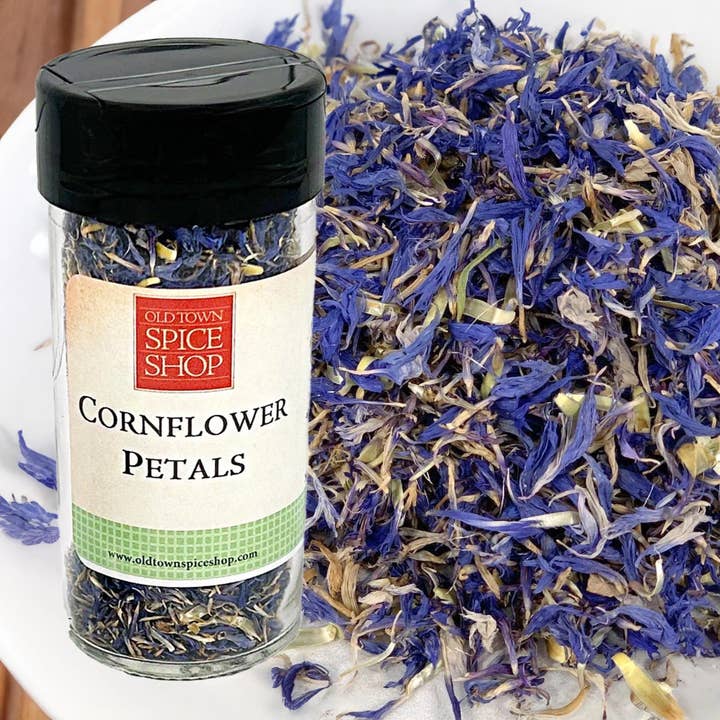 Cornflower Petals, Fresh Gourmet Floral Spice, Flower Petals for wholesale by Old Town Spice Shop